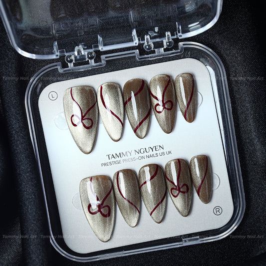 Press-on Nails Cat Eye Almond