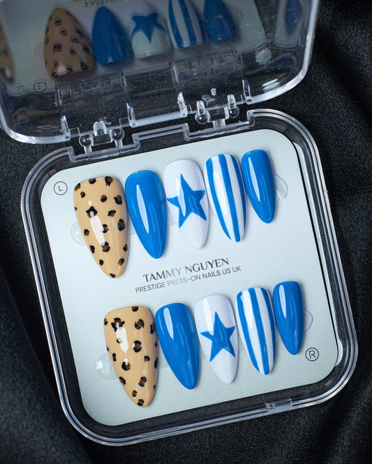 Press On Nail Cute Blue Star