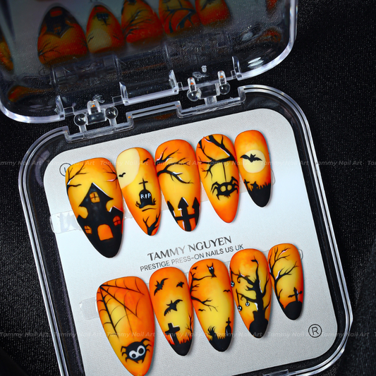 Press-on Nails Haunted Sunset