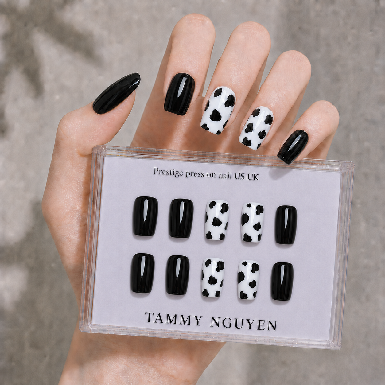 Press-on Nails Cow Print Chic