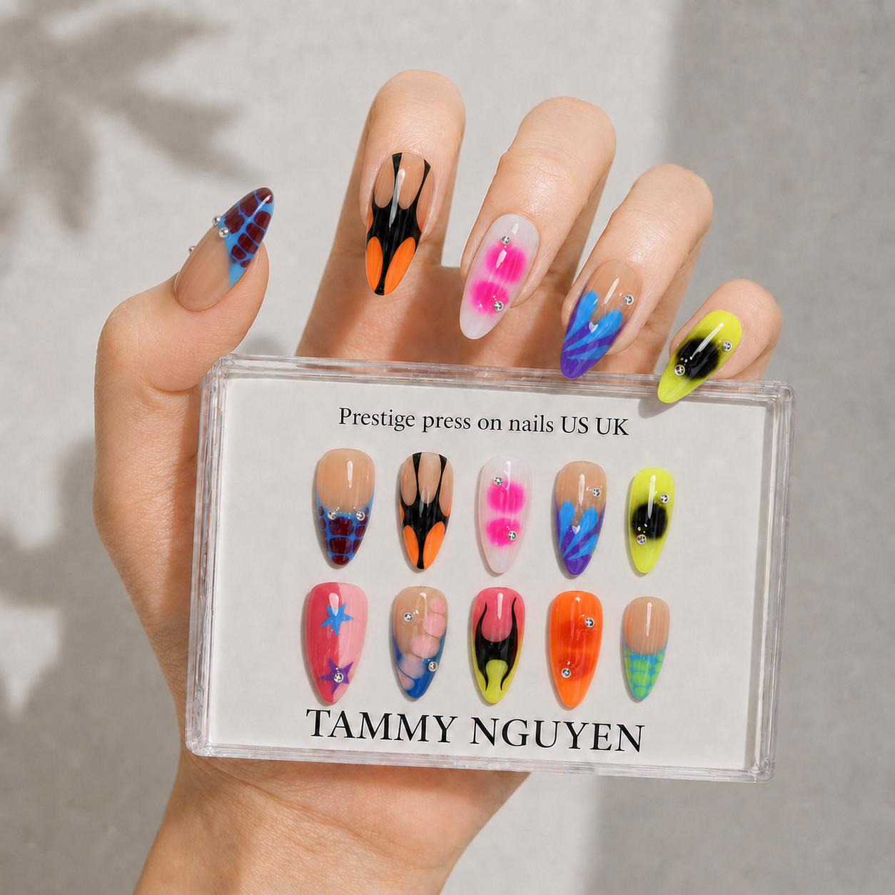 Press On Nails Y2K Colorful Almond