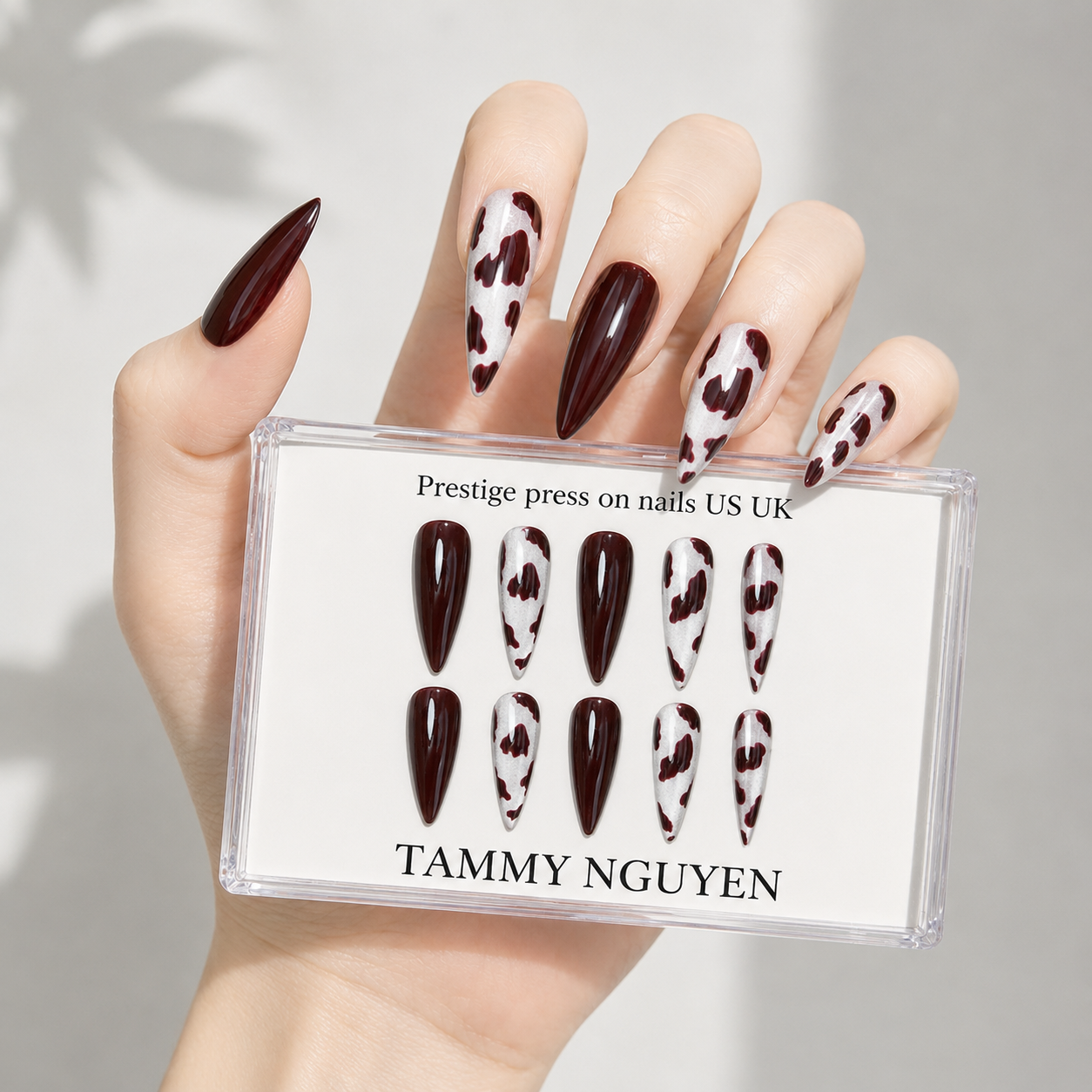 Press On Nail Stiletto Chocolate