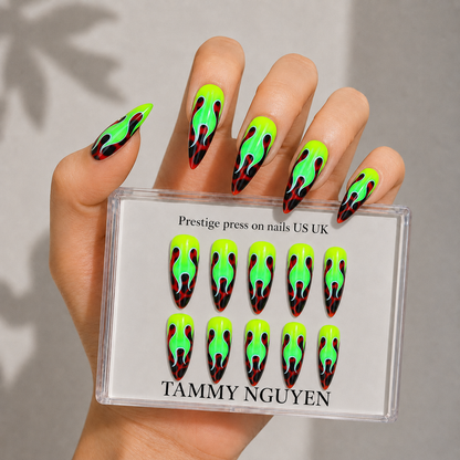 Press On Nails Y2K Flame Stiletto