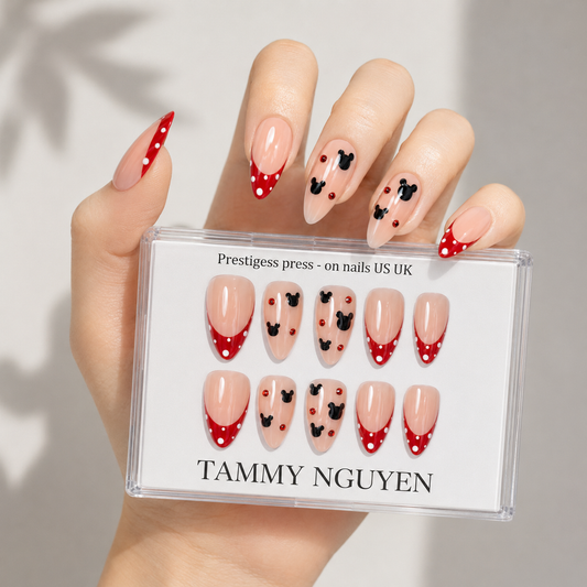 Press On Nails Mickey Polka Dot