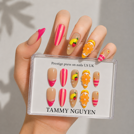 Press On Nail Sweet Orange