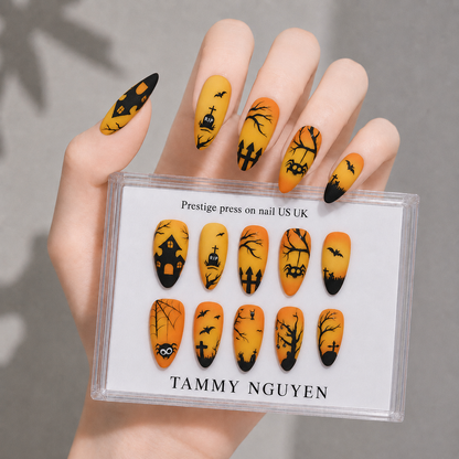 Press-on Nails Haunted Sunset