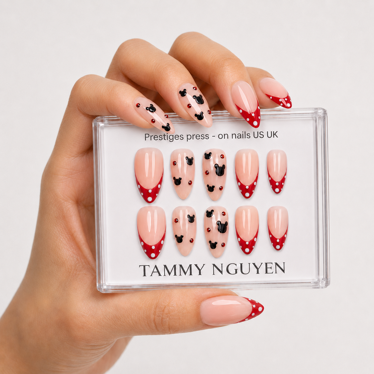 Press On Nails Mickey Polka Dot