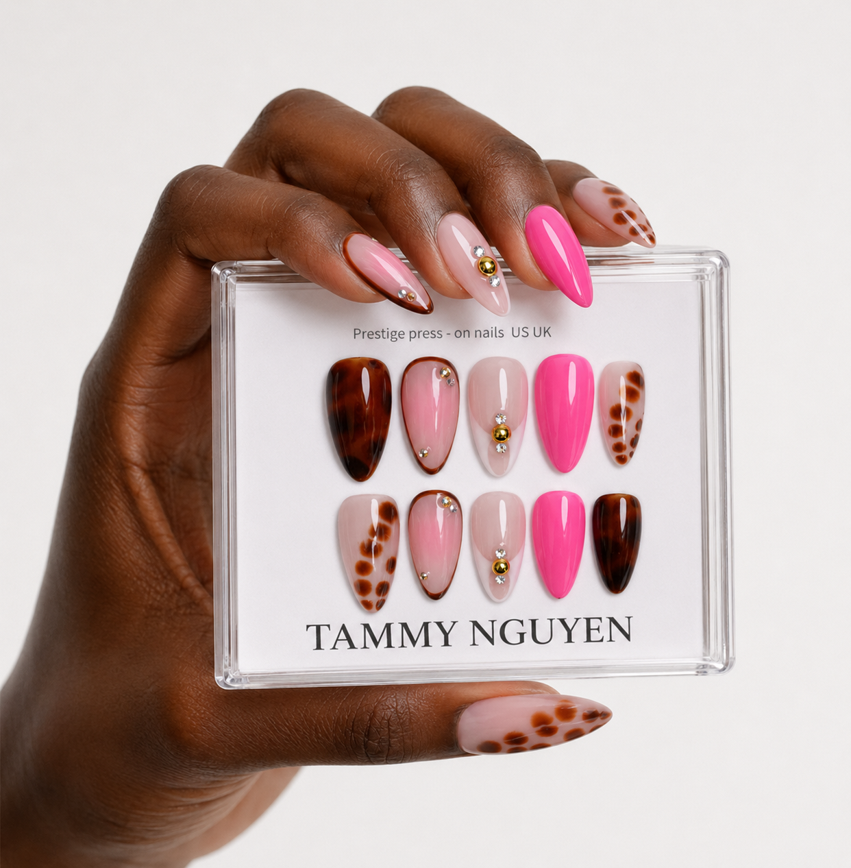 Press On Nail Neon Pink