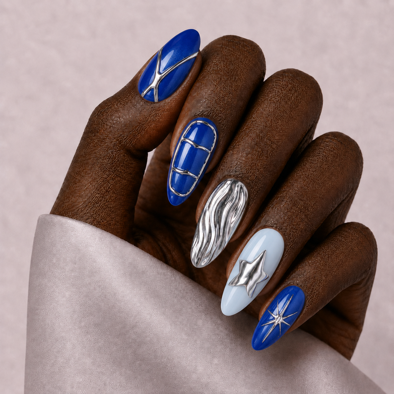 Press On Nail Y2K Ocean Gothic
