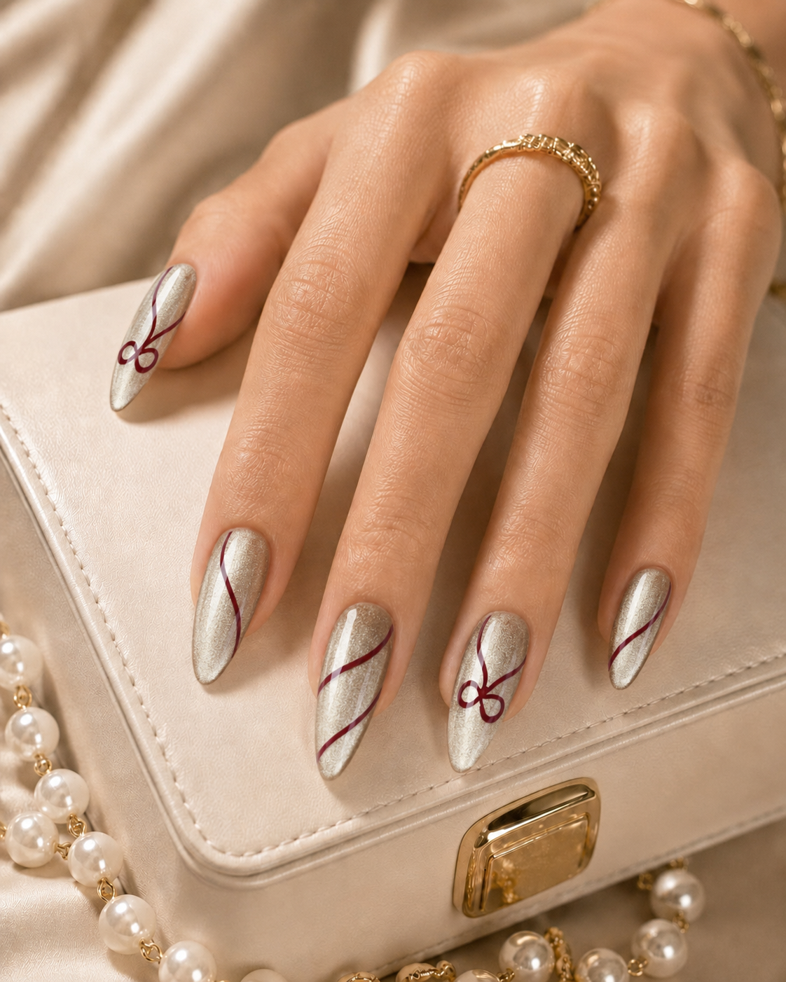 Press-on Nails Cat Eye Almond
