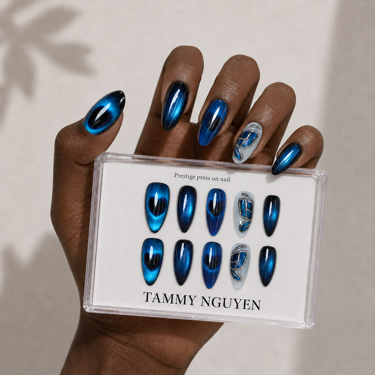 Press On Nail Y2K Blue Butterfly