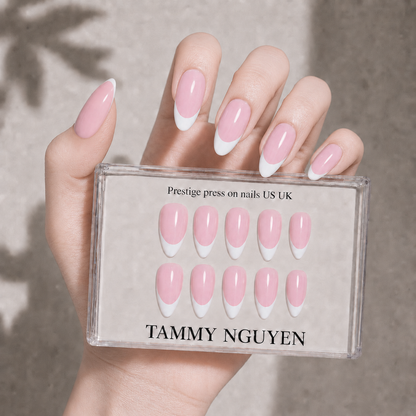 Press On Nail Basic White French