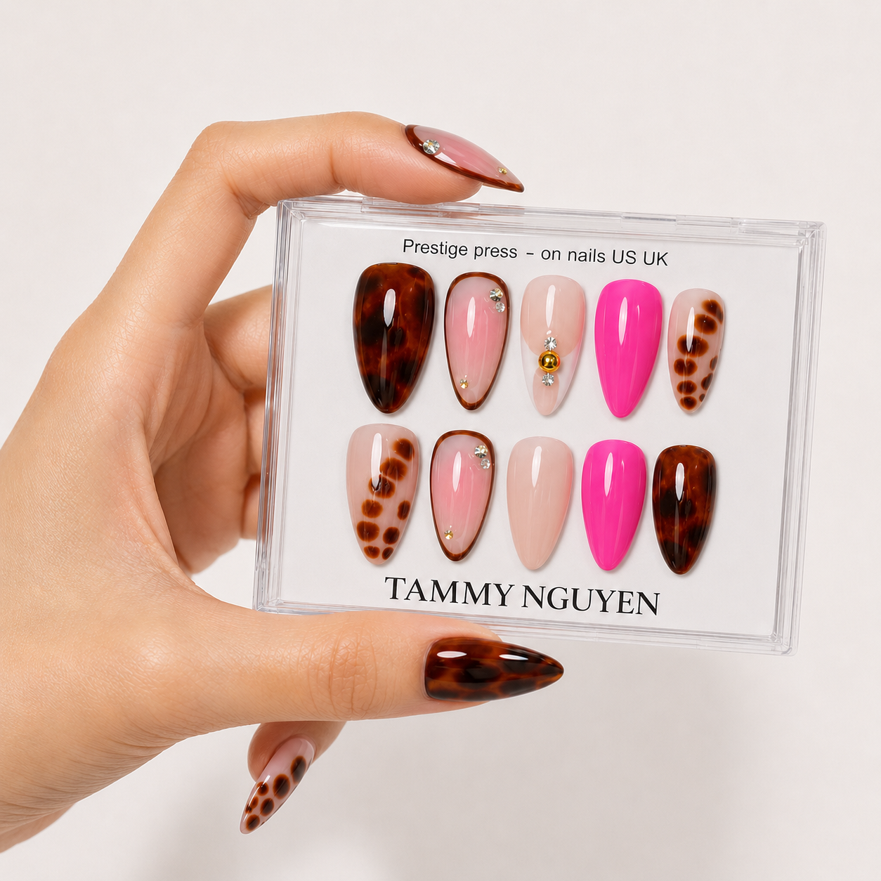 Press On Nail Neon Pink