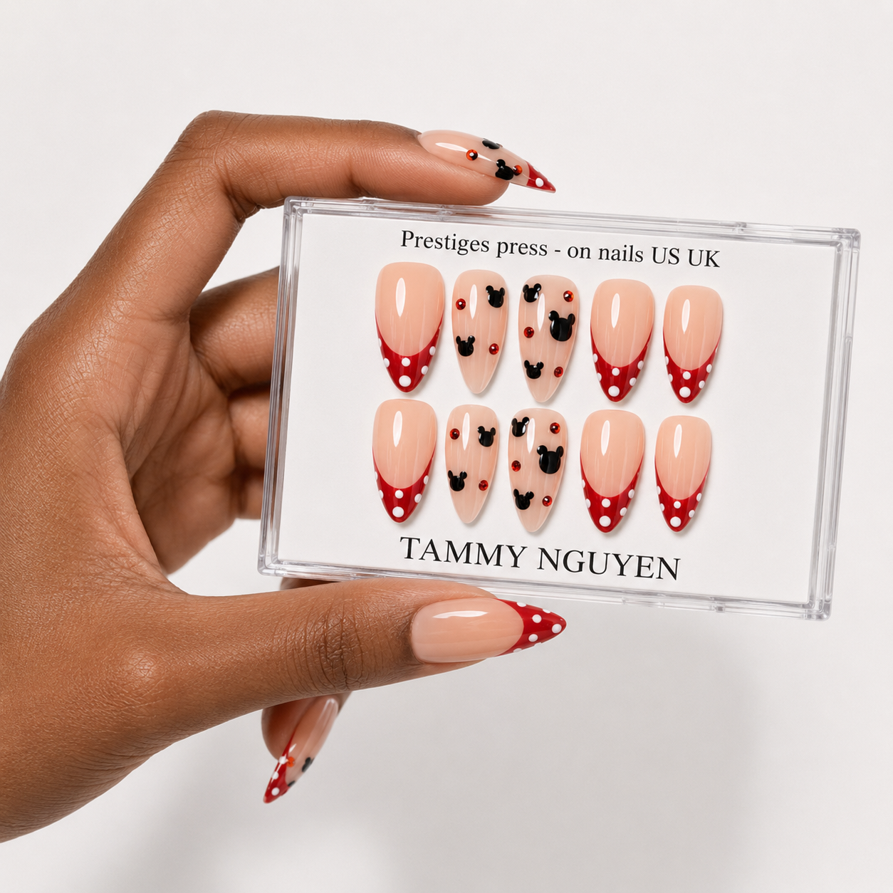 Press On Nails Mickey Polka Dot