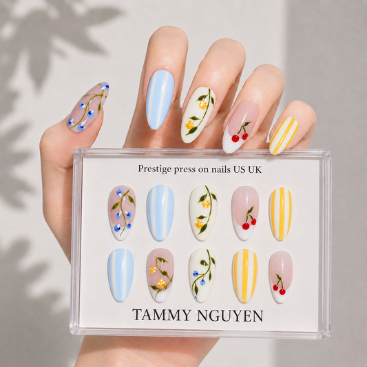 Press On Nail Summer Fruit Art