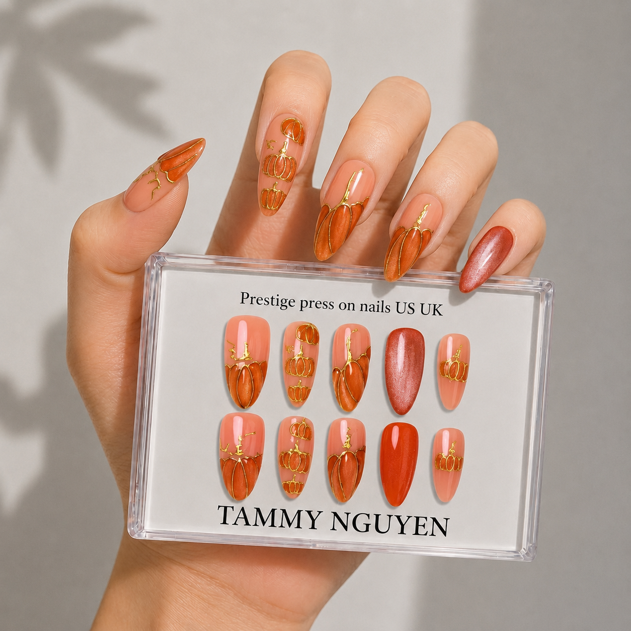 Press On Nails Halloween Pumpkin