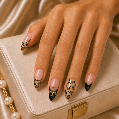 Press On Nail Luxe Leopard