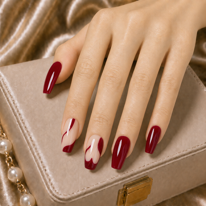 Press On Nail Y2K Y2K Red Heart