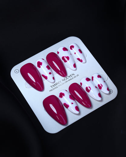 Press On Nail Sweet Berry Cow