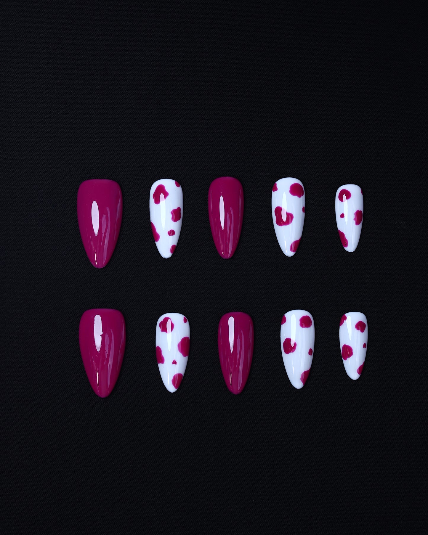 Press On Nail Sweet Berry Cow