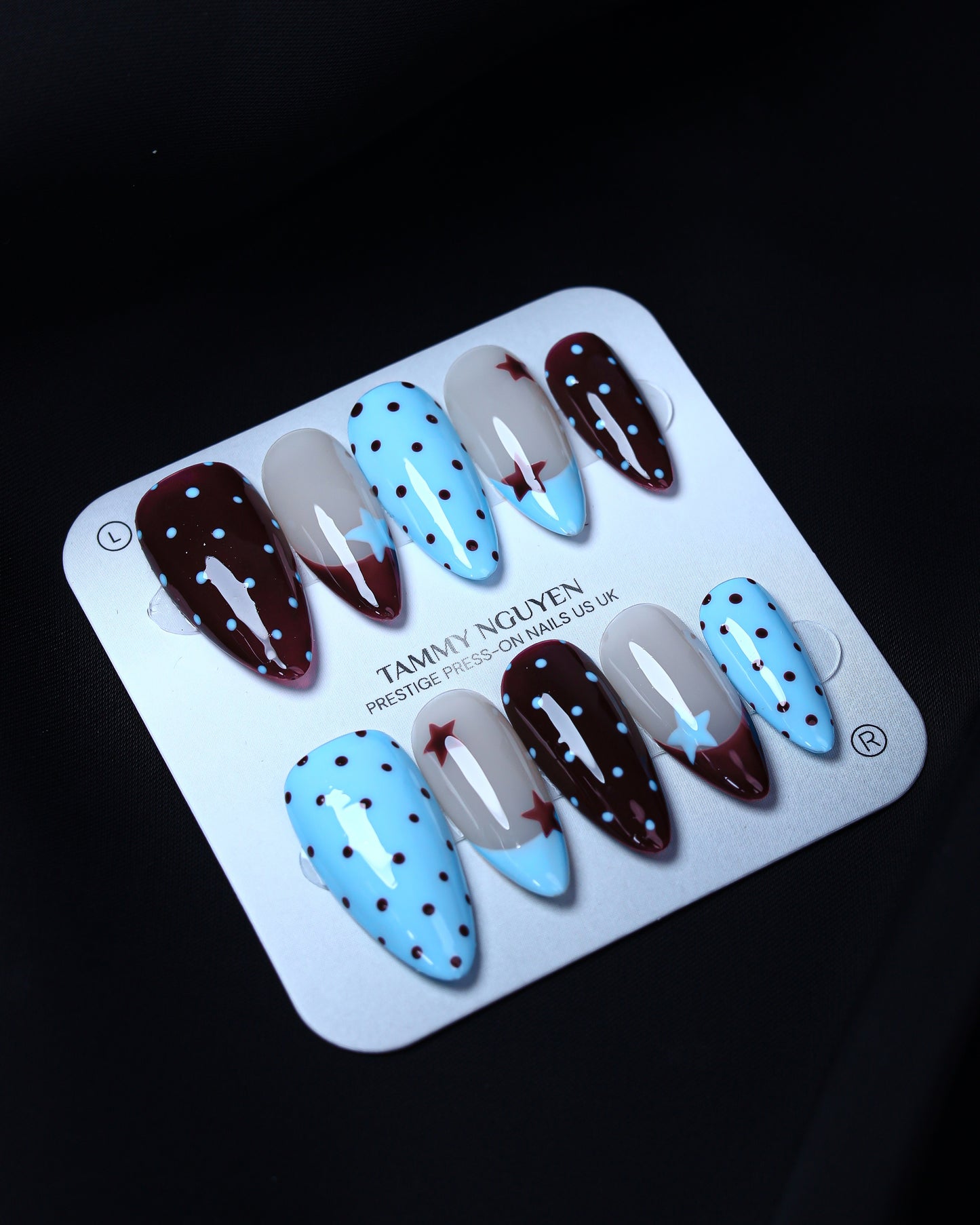 Press On Nail Sweet Blue Star