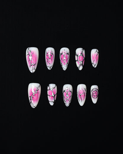 Press On Nail Y2K 3D Metallic