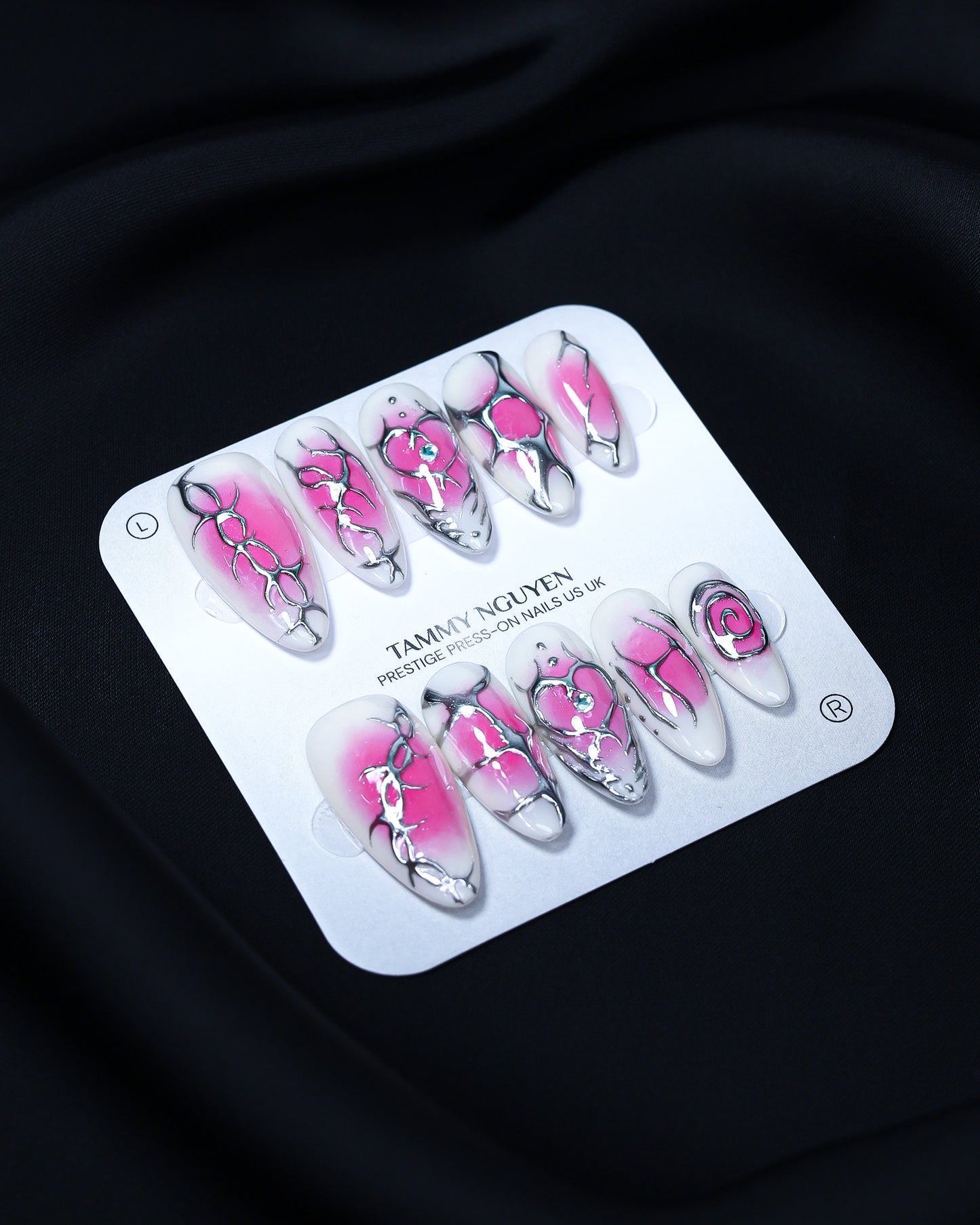 Press On Nail Y2K 3D Metallic