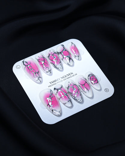 Press On Nail Y2K 3D Metallic