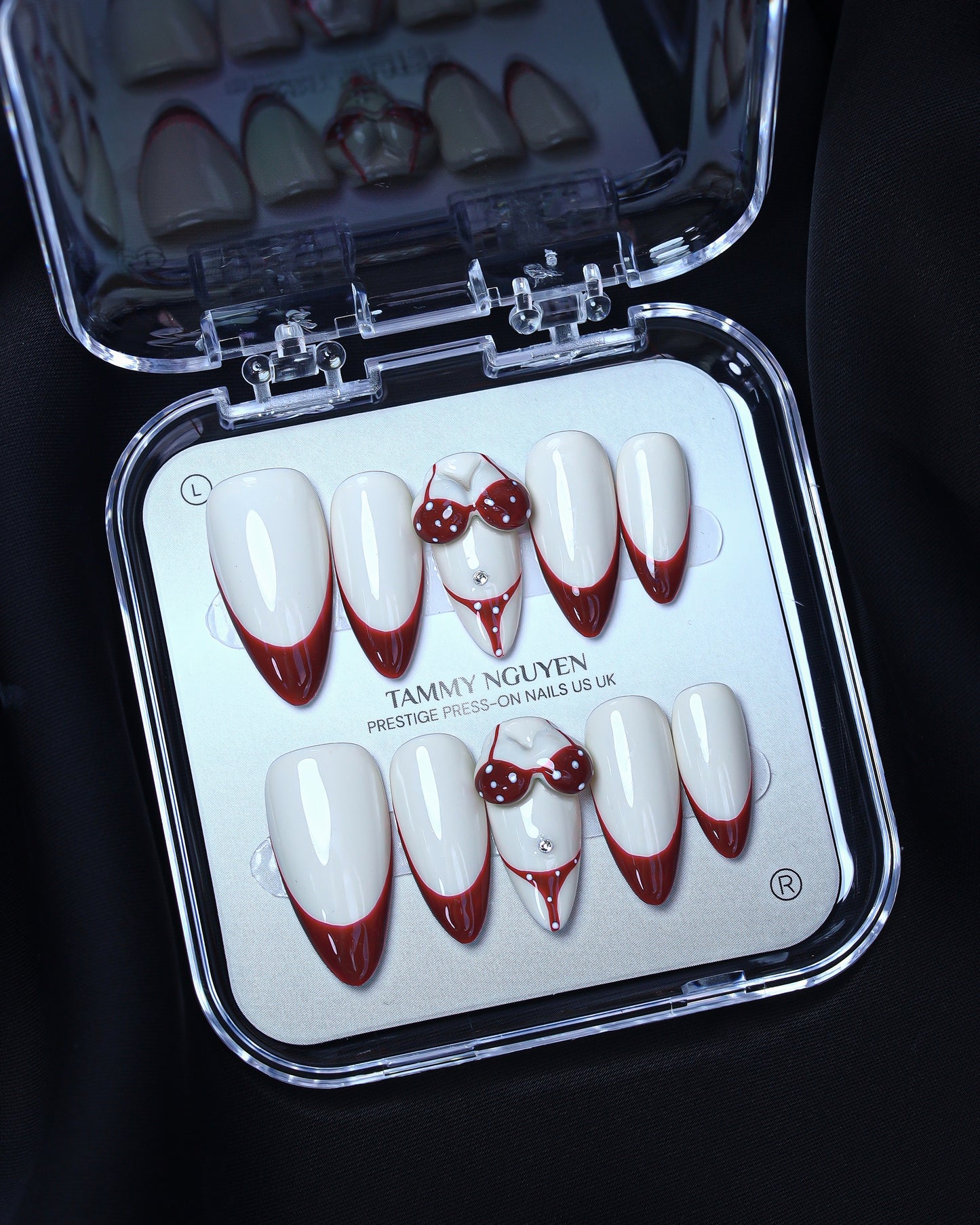 Press On Nails Summer Bikini Red French
