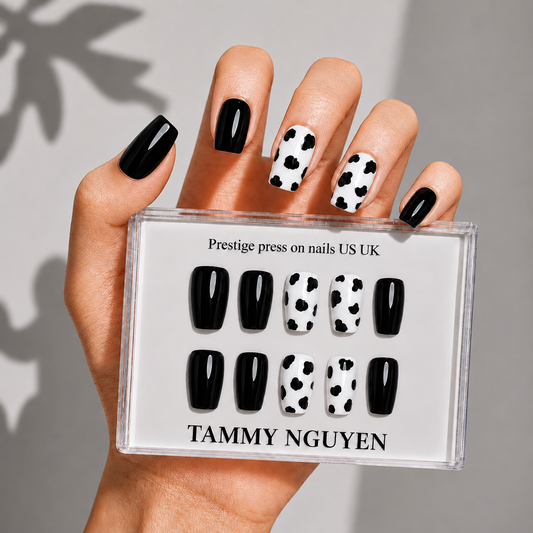 Press-on Nails Cow Print Chic