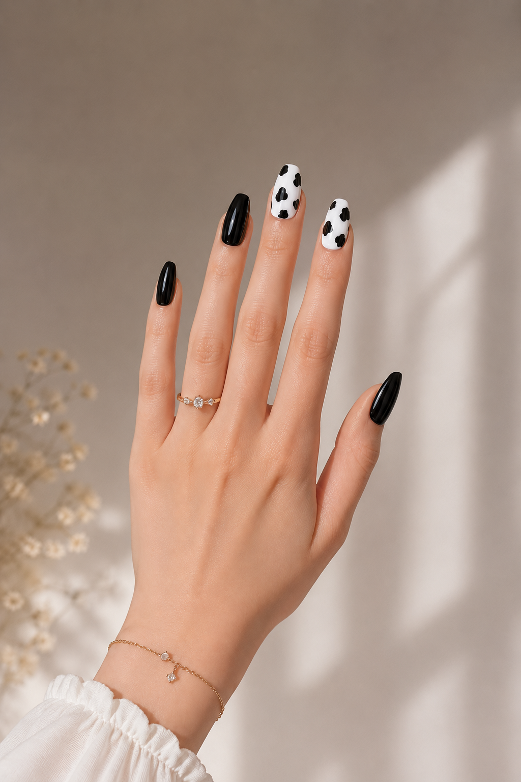 Press-on Nails Cow Print Chic