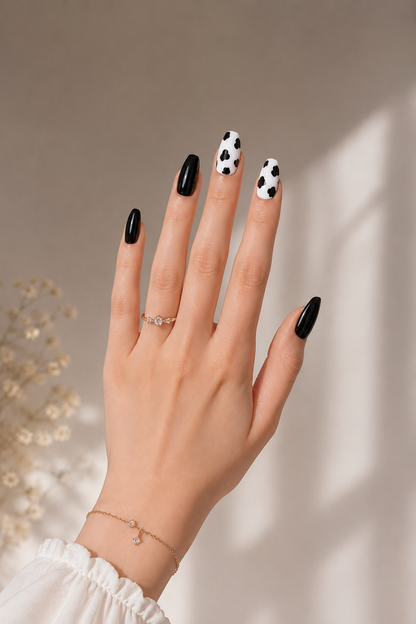 Press-on Nails Cow Print Chic