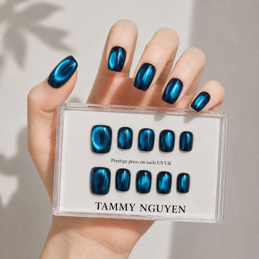 Press-on Nails Midnight Teal