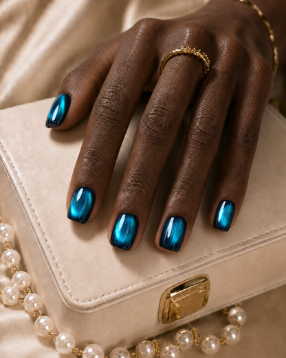 Press-on Nails Midnight Teal