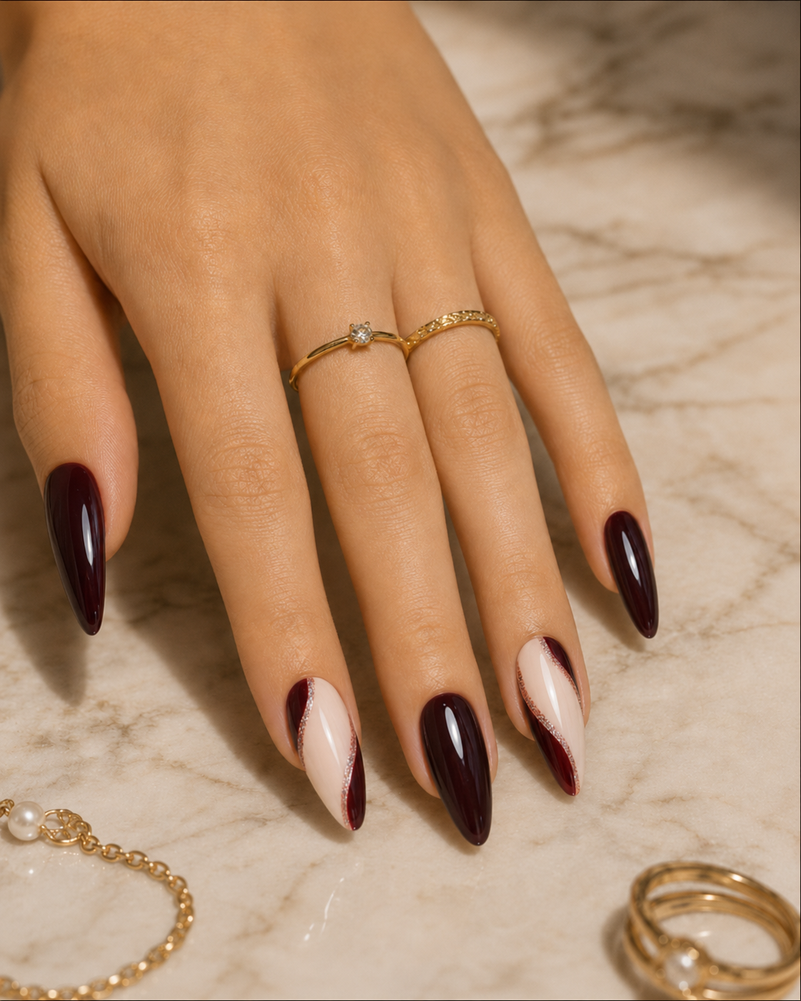 Press-on Nails Summer Wine