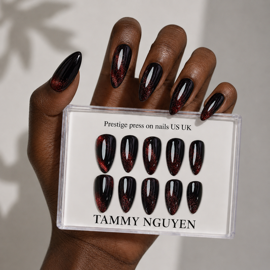 Press-on Nails Dark Ruby