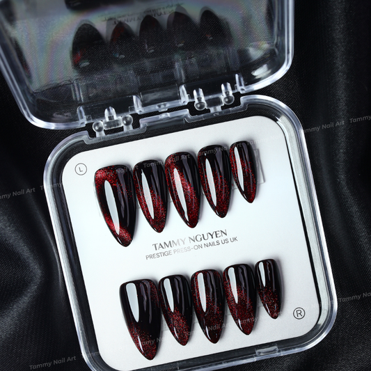 Press-on Nails Dark Ruby