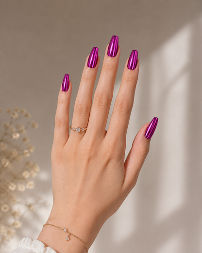 Press-on Nails Merry Chrome