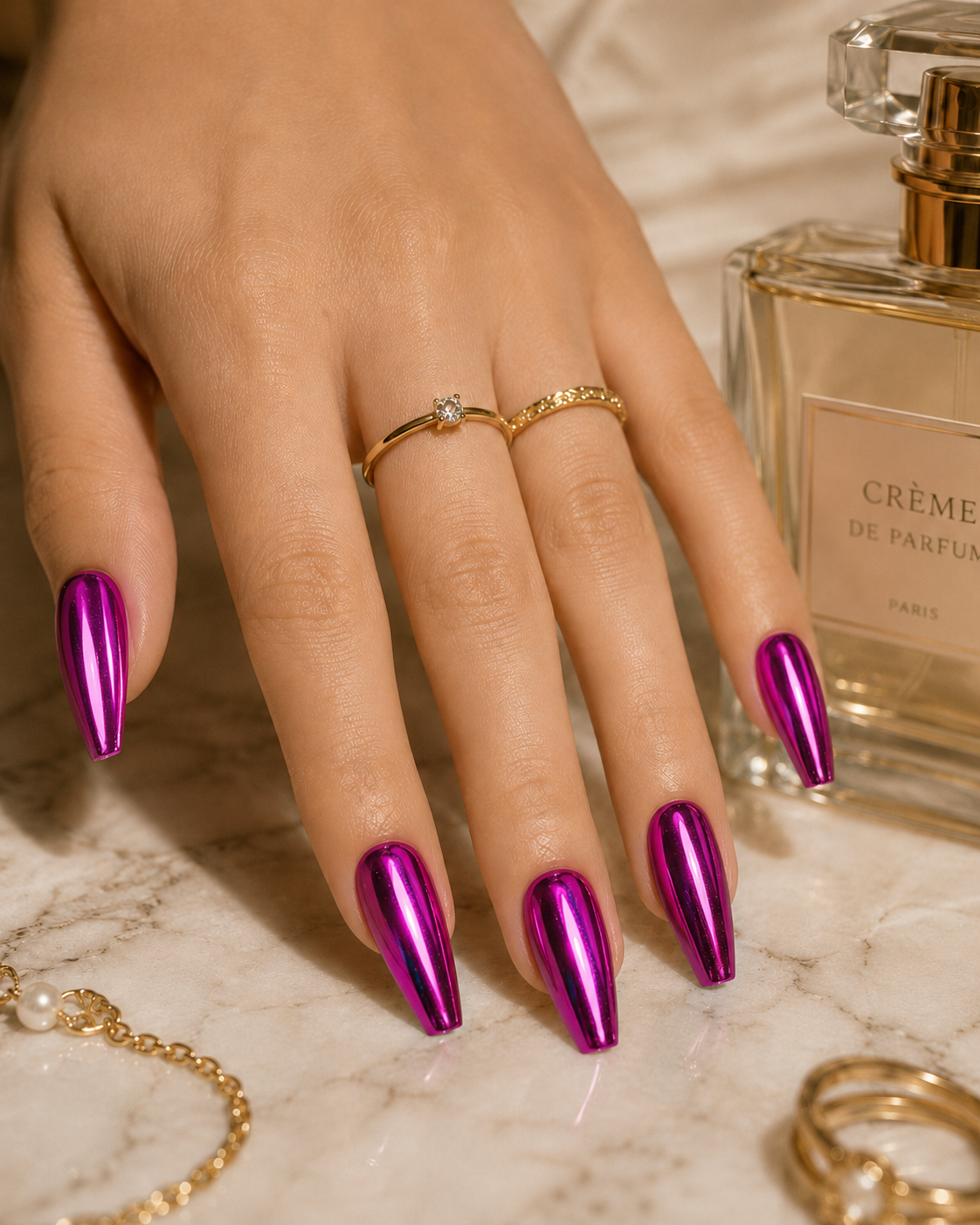 Press-on Nails Merry Chrome