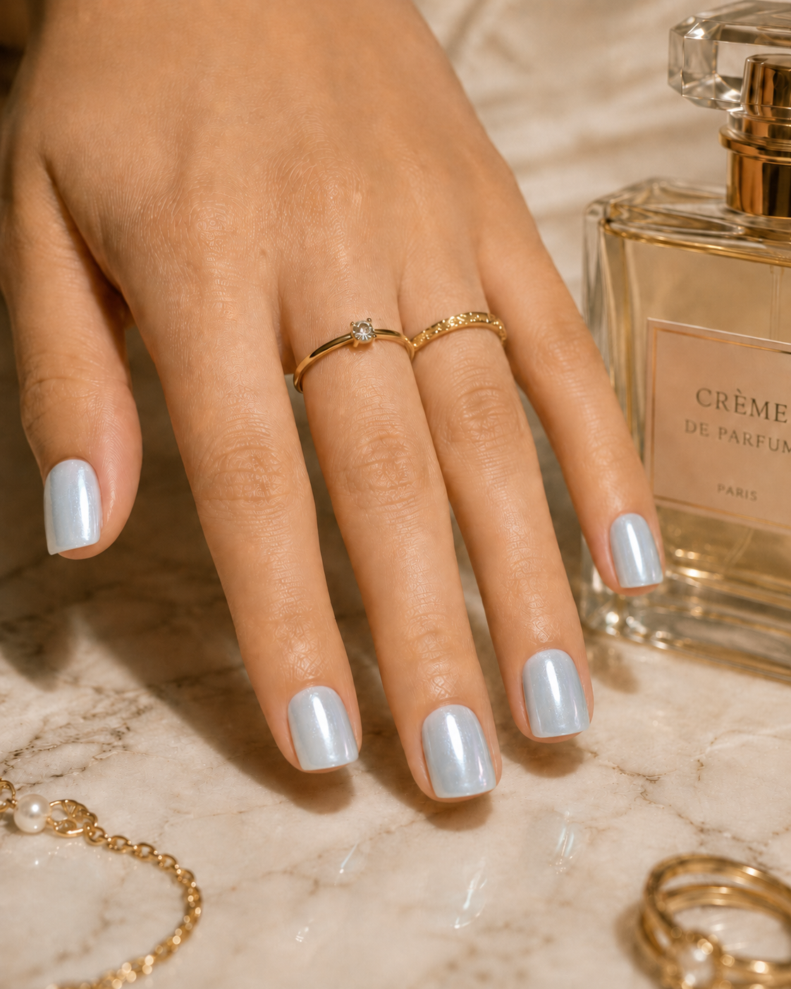 Press-on Nails Milky Angel