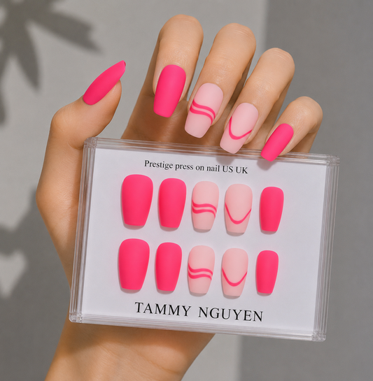 Press-on Nails Love Wave