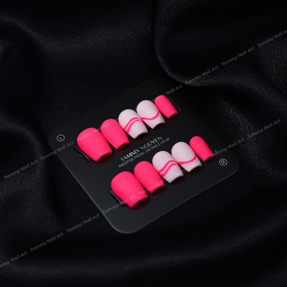 Press-on Nails Love Wave