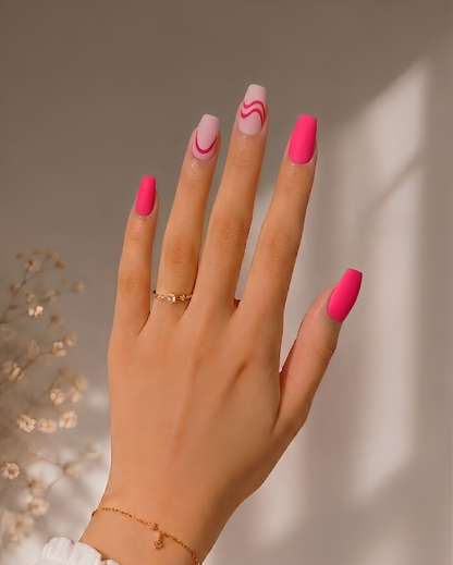 Press-on Nails Love Wave