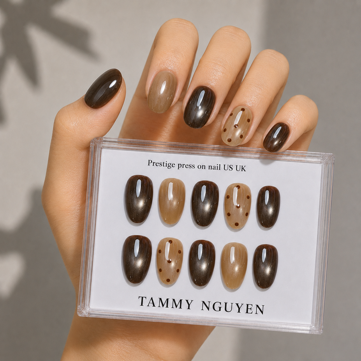 Press-on Nails Baby Latte