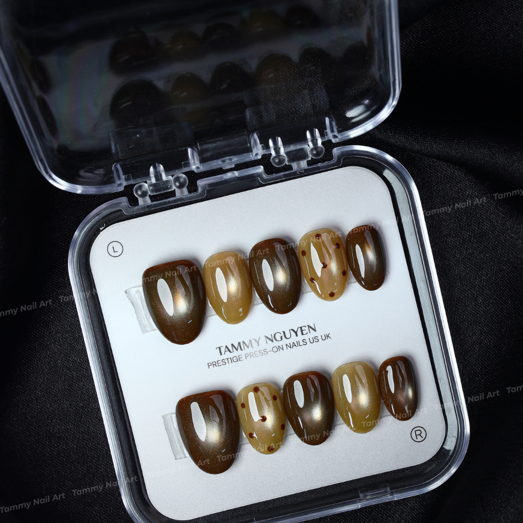 Press-on Nails Baby Latte