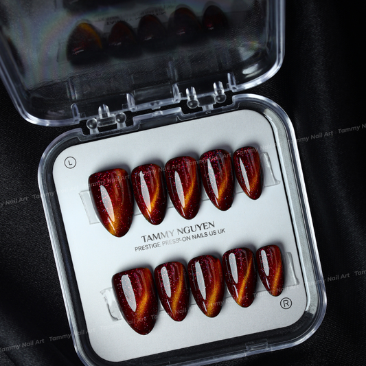 Press-on Nails Caramel Eclipse