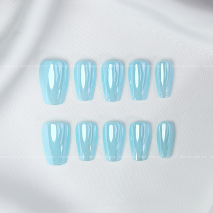Press-on Nails Ocean Pearl