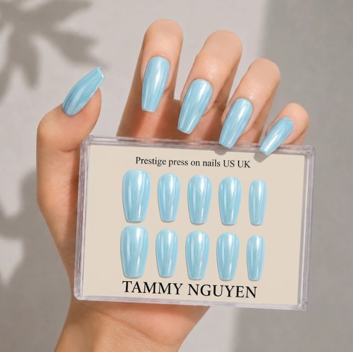 Press-on Nails Ocean Pearl