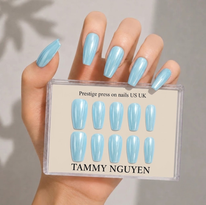Press-on Nails Ocean Pearl