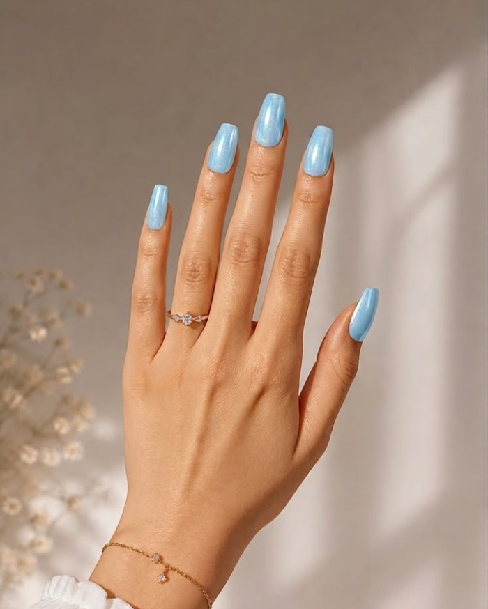 Press-on Nails Ocean Pearl